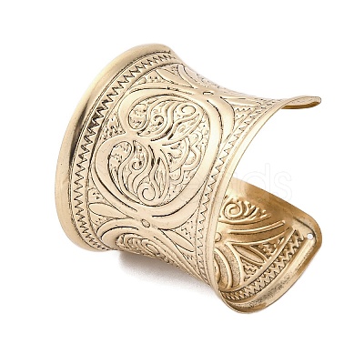 Alloy Arm Cuff Bangles Girl Women AJEW-A063-03G-1