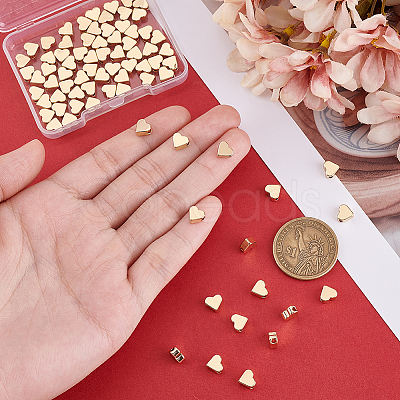 80Pcs Brass Beads KK-BBC0024-06-1