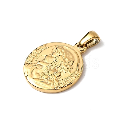 Hand Polished 304 Stainless Steel Pendants STAS-B094-01E-G-1