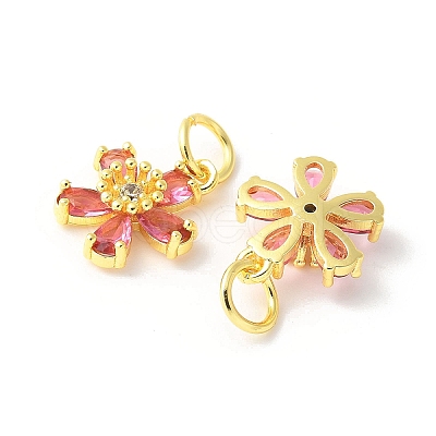 Brass Micro Pave Cubic Zirconia Pendants KK-U067-03G-06-1