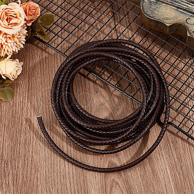 5M Braided Leather Cord with Core WL-BBC0001-01C-01-1
