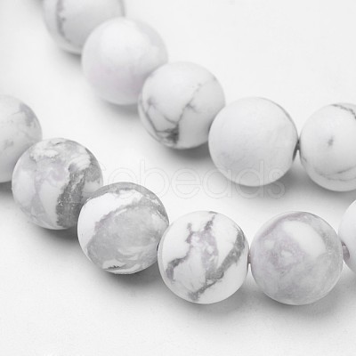 Natural Howlite Beads Strands G-D809-16-8mm-1