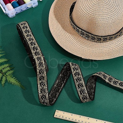 Vintage Jacquard Polyester Ribbon OCOR-WH0101-259A-1