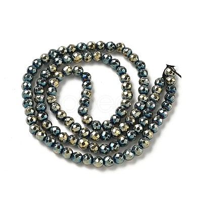 Electroplate Non-magnetic Synthetic Hematite Beads Strands G-L487-C-21-1