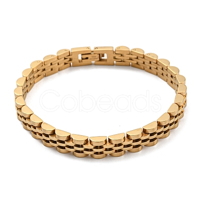 Ion Plating(IP) 304 Stainless Steel Thick Link Chain Bracelet BJEW-G649-09B-D-1