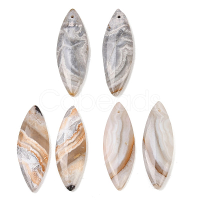 Natural Mexican Agate Pendants G-K381-18-1