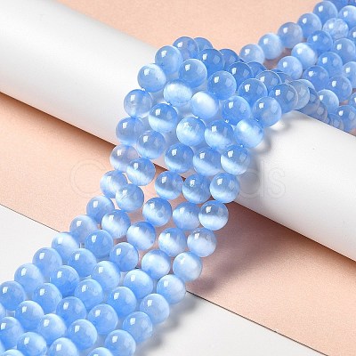 Natural Selenite Beads Strands G-P493-01E-1