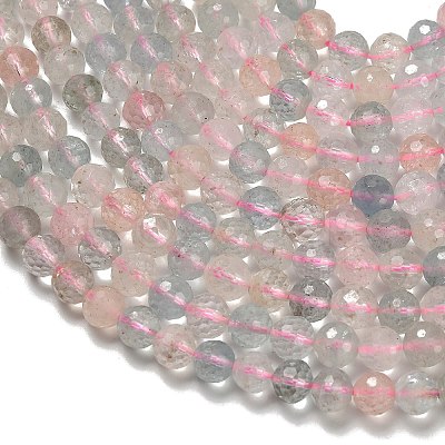 Natural Morganite Beads Strands G-H329-F01-6mm-AA-1