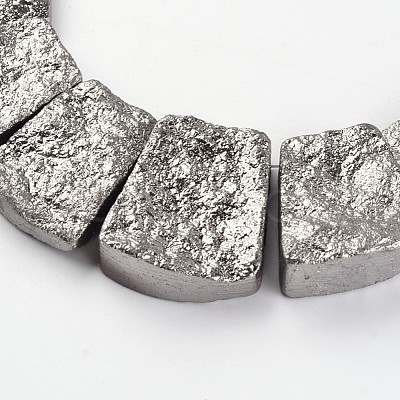 Electroplated Natural Dragon Bone Stone Graduated Beads Strands G-I177-01D-1