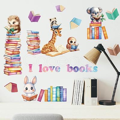 Translucent PVC Self Adhesive Wall Stickers STIC-WH0015-334-1