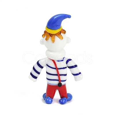 Handmade Lampwork Clown Display Decorations LAMP-Q005-12G-1