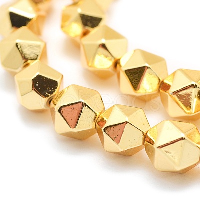 Electroplate Non-magnetic Synthetic Hematite Beads Strands G-L485-07B-G-1
