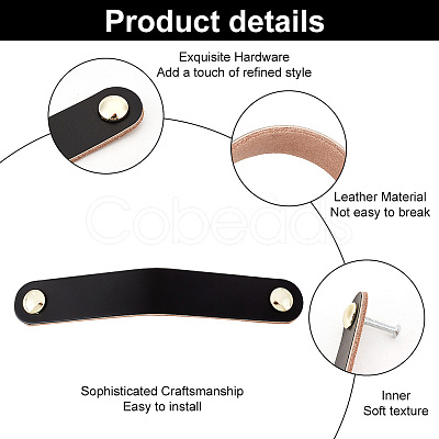 Cattlehide Cabinet Door Drawer Handle Strap DIY-WH0430-196C-01-1