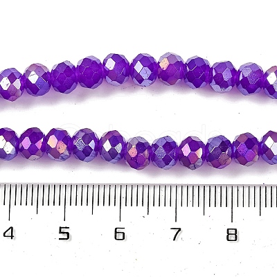 Baking Electroplate Glass Beads Strands X-DGLA-A039-J6MM-B05-1