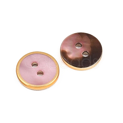 Golden Edge Naturl Black Lip Shell Button SH-CBA0ED6-01B-1