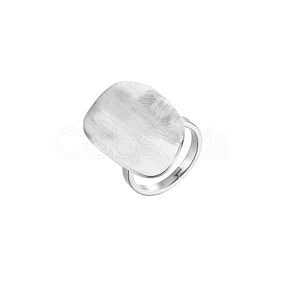 French Vintage Stainless Steel Irregular Shape Ring for Women Daily Wear XP0152-2-1