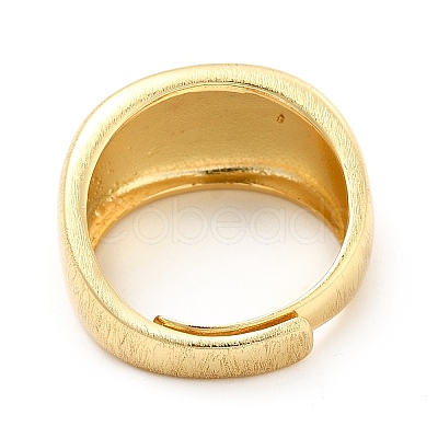 Rack Plating Brass Plain Band Adjustable Ring for Women RJEW-E064-18G-1