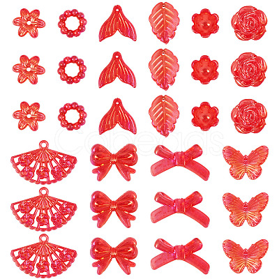 182Pcs 100G Transparent Acrylic Beads OACR-TA0003-66D-1