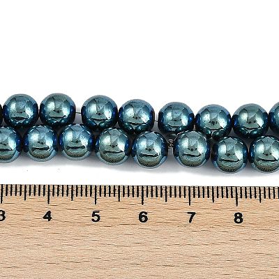 Electroplated Synthetic Magnetic Hematite Beads Strands G-G174-L01-01-1