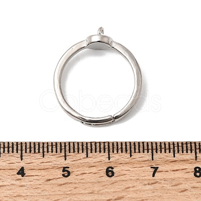 Brass Adjustable Finger Ring Setting KK-P343-02P-1