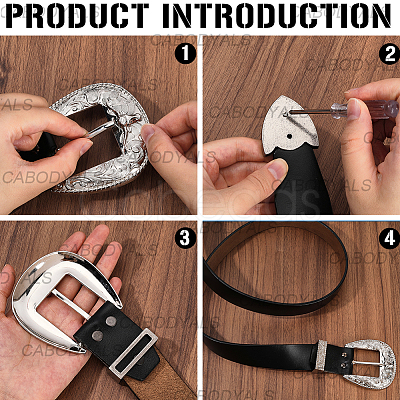 2 Sets 2 Colors Belt Zinc Alloy Buckle Sets FIND-CY0001-30-1