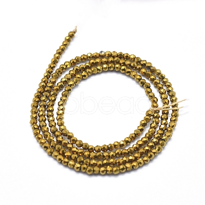 Electroplate Glass Beads Strands GLAA-F079-A-FP02-1