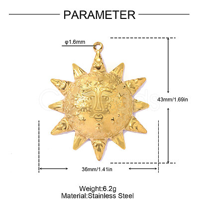 304 Stainless Steel Pendants STAS-OY016-28G-1
