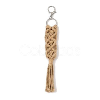 Handmade Macrame Nylon Thread Pendant Decorations HJEW-P019-05P-06-1