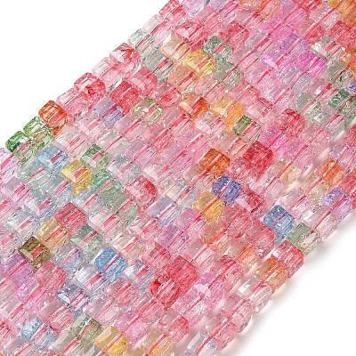 Electroplate Imitation Jade Glass Beads Strands EGLA-A047-02-1