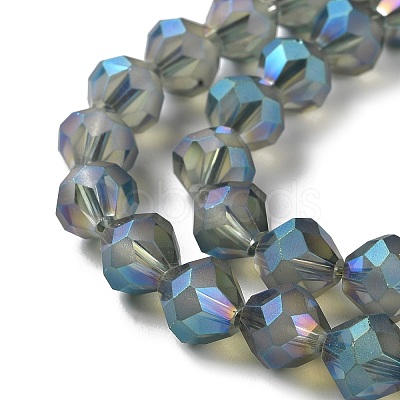 Electroplate Transparent Glass Beads Strands EGLA-I019-FR03-1