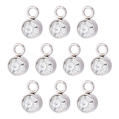 10Pcs Glass Rhinestone Charms STAS-TA0003-26F-1