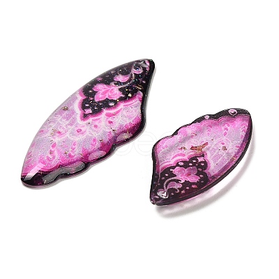 4Pcs 4 Styles Transparent Epoxy Resin Pendants RESI-B032-01A-1