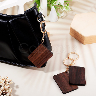 Walnut Wood Pendant Keychains KEYC-TAC0034-06A-1