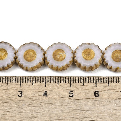 Czech Pressed Glass Beads GLAA-I061-21-1