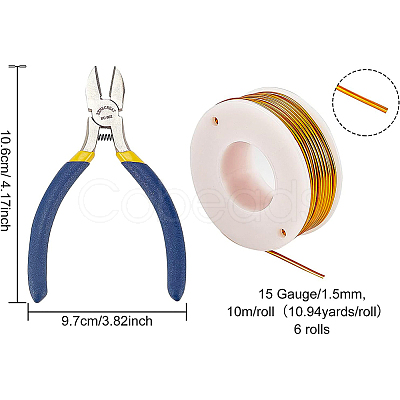 BENECREAT Round Aluminum Wire AW-BC0003-31F-1.5mm-1