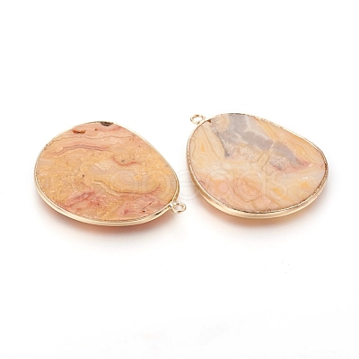 Natural Crazy Agate Pendants G-E526-09K-1