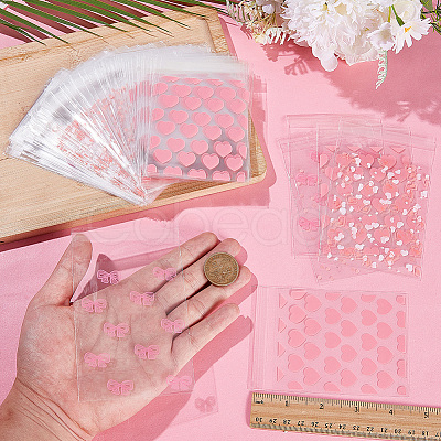 4 Bags 4 Styles Printed Transparent OPP Cellophane Storage Bags OPP-SP0001-07B-1