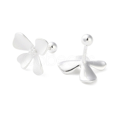 999 Fine Silver Flower Cartilage Earrings EJEW-P296-24P-1