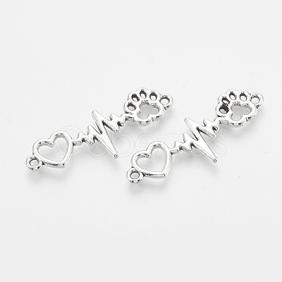 Tibetan Style Alloy Connectors Charms TIBE-N003-10AS-NF-1