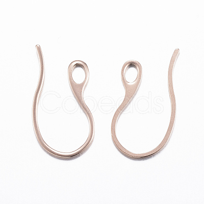 Ion Plating(IP) 304 Stainless Steel Earring Hooks X-STAS-H383-28RG-1