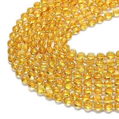 Synthetic Citrine Beads Strands G-K389-B76-01-1