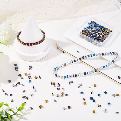 480Pcs 12 Colors Electroplated Non-magnetic Synthetic Hematite Beads G-SC0003-88-1