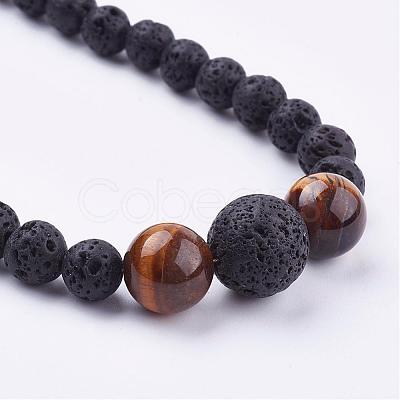 Natural Gemstone Beaded Necklaces NJEW-JN01940-1