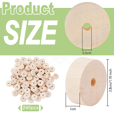 240Pcs Birchwood Wheel DIY-OC0013-47-1