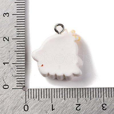 Halloween Theme Opaque Resin Pendants RESI-D075-04F-1