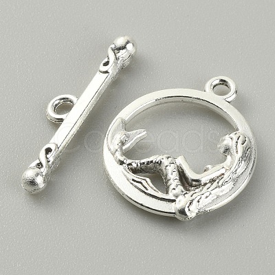 Tibetan Style Alloy Toggle Clasps FIND-CJC0017-21B-AS-1