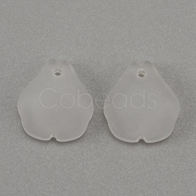 Frosted Glass Pendants GLAA-WH0033-18-1