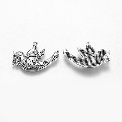 Tibetan Style Alloy Pendants X-TIBEP-GC128-AS-RS-1