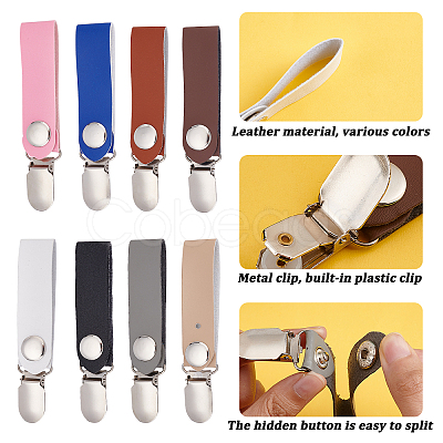 PandaHall Elite 8Pcs 8 Colors Alloy Hat Clips FIND-PH0005-76-1