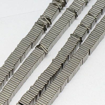 Electroplate Non-magnetic Synthetic Hematite Heishi Beads Strands X-G-J171A-4x4mm-02-1